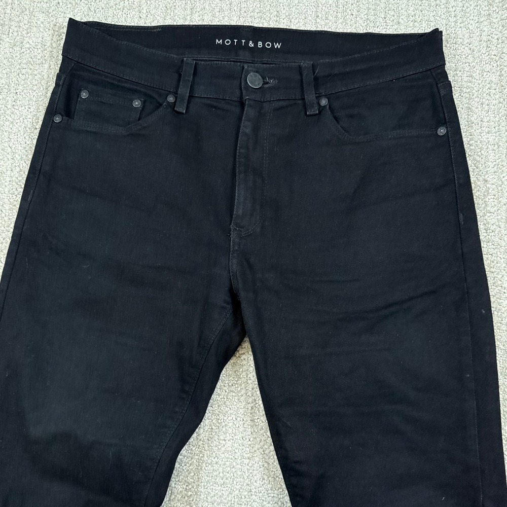 Mott & Bow Mens 32x32 Black Slim Fit Stretch Denim Jeans